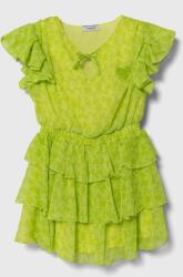 Pinko Up rochie fete culoarea verde, mini, evazati PPYH-SUG0G3_71X