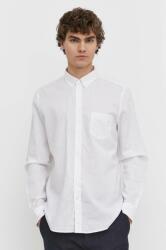 Samsøe Samsøe camasa de in barbati, culoarea alb, cu guler button-down, regular PPYY-KDM0B7_00X (M20200043)