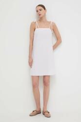 Max Mara rochie din bumbac culoarea alb, mini, evazați 2416220000000 PPYH-SUD1DM_00X