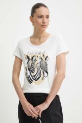 Morgan tricou DHEART femei, culoarea bej, DHEART PPYH-TSD1OS_01X (DHEART.OFF.WHITE)