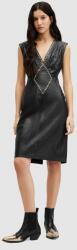 AllSaints rochie de piele SYLA LEA STUD DRESS culoarea negru, mini, mulata, WL536Z PPYH-SUD2H8_99X