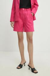 Answear Lab pantaloni scurți cu in culoarea roz, neted, high waist BBYH-SZD037_43X