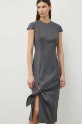 Remain rochie din amestec de lana culoarea gri, midi, dreaptă PPYH-SUD2BC_90X (501546514)