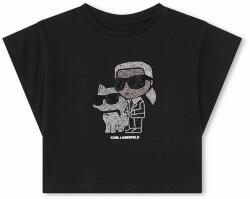 KARL LAGERFELD tricou de bumbac pentru copii culoarea negru PPYH-TSG03O_99X