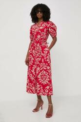 LIU JO rochie din bumbac culoarea rosu, midi, evazati PPYH-SUD129_33X