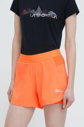 Jack Wolfskin pantaloni scurți outdoor Prelight 2in1 culoarea portocaliu, neted, medium waist, 1509021 PPYH-SZD0JF_32X