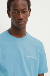 Marc O'Polo tricou din bumbac barbati, culoarea turcoaz, cu imprimeu, 424201251546 PPYH-TSM2L7_56X