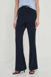 Tommy Hilfiger pantaloni femei, culoarea bleumarin, evazați, high waist, WW0WW42455 PPYH-SPD0DS_59X (WW0WW42455)