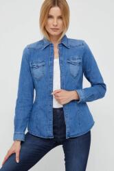 Sisley camasa jeans femei, cu guler clasic, regular 9BYY-KDD0AN_55X