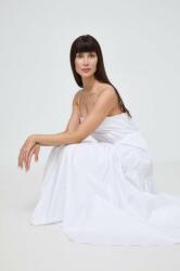 IVY & OAK rochie din bumbac culoarea alb, maxi, evazați, IO117615 PPYH-SUD1IN_00X