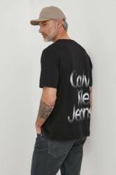 Calvin Klein Jeans tricou din bumbac bărbați, culoarea negru, cu imprimeu J30J325699 PPYH-TSM1O5_99X