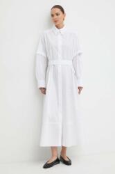 IVY & OAK rochie din bumbac culoarea alb, maxi, oversize, IO117614 PPYH-SUD1IM_00X