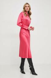 Patrizia Pepe rochie culoarea roz, midi, evazati PPYH-SUD0F1_39X