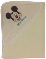  ABR Kapucnis frottír törölköző Mickey egér mintával 70x90cm - Bézs