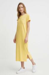 Ralph Lauren rochie din bumbac culoarea galben, midi, drept, 211935607 PPYH-SUD1DC_11X