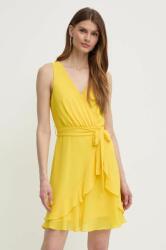 Morgan rochie ROSVAL culoarea galben, mini, evazati, ROSVAL PPYH-SUD1W0_11X