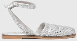 Answear Lab sandale de piele femei, culoarea argintiu BPYH-KLD00S_SLV
