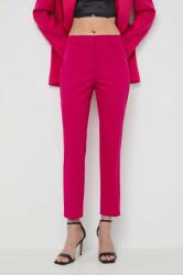 Weekend Max Mara pantaloni femei, culoarea roz, fason tigareta, high waist 2415130000000 PPYH-SPD0ND_43X