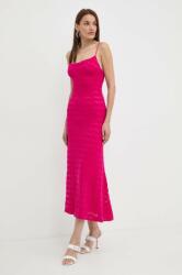 Bardot rochie ADONI culoarea roz, maxi, evazati, 57998DB3 PPYH-SUD2CK_30X