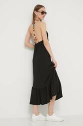 Desigual rochie LEILA culoarea negru, maxi, drept, 24SWVK64 PPYH-SUD2AJ_99X