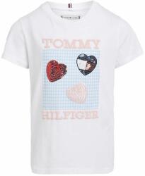 Tommy Hilfiger tricou de bumbac pentru copii culoarea alb PPYH-TSG0JC_00X