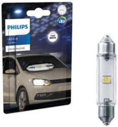 Philips C10W 43mm Ultinon PRO3100 szofita LED 6000K jégfehér 11866CU31B1