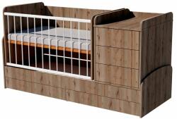  Reni Uno 4in1 ringatható kombi kiságy 120×70 cm ágyneműtartóval - Gesztenye