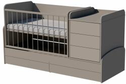  Reni Uno 4in1 ringatható kombi kiságy 120×70 cm ágyneműtartóval - Szürke