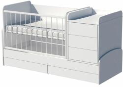  Reni Uno 4in1 ringatható kombi kiságy 120×70 cm ágyneműtartóval - Fehér