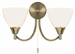 Endon Lighting Endon alton alton 2lt wall antique brass plate & opal glass 2 x 60w e14 golf - ed-1805-2an - beltéri világítás|fali lámpa fali lámpák