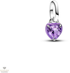 Pandora Me lila kristály szív mini függő charm - 793042C04