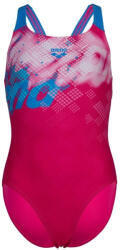 arena Splash Point Swimsuit V Back Girls Fuschia 140cm