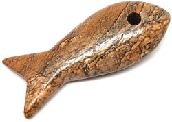 R. M. ékszer Jáspis kép átfúrt hal 40-45mm (010376)