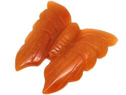 R. M. ékszer Pillangó faragott átfúrt Aventurin barack 5x5cm (010591)