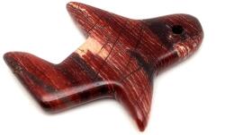 R. M. ékszer Jáspis szivárvány átfúrt repülőgép 40x50mm (010358)