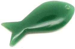 R. M. ékszer Ásvány medálok Aventurin átfúrt hal 40x20mm (010370)