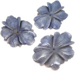 R. M. ékszer Virág faragott átfúrt Aventurin kék 6x5cm (010590)