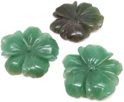 R. M. ékszer Virág faragott átfúrt Aventurin 4cm (010586)