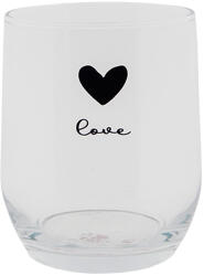 Clayre & Eef Set 6 pahare sticla, Heart, 8x9 cm, 300 ml (LBSGL0008) Pahar