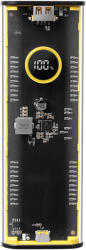 TACTICAL C4 Explosive powerbank - fekete/sárga power bank 19200 mAh, gyorstöltő, LED kijelzővel