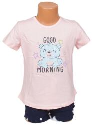  Детско-юношеска пижама в розово и тъмносиньо с мече
