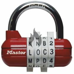 CZ - S Master Lock 1534EURD vízszintes kombinált lakat - piros