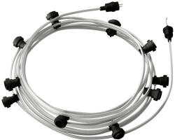 Creative-Cables Használatra kész, 12, 5 m-es Lumet szállámpa készlettel 10 fekete lámpatartóval, akasztóval és csatlakozóval (CATE27N125CM02)