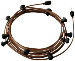 Creative-Cables Használatra kész, 12, 5 m-es Lumet szállámpa készlettel 10 fekete lámpatartóval, akasztóval és csatlakozóval (CATE27N125CZ22)