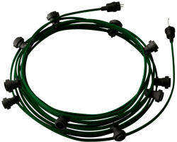 Creative-Cables Használatra kész, 12, 5 m-es Lumet szállámpa készlettel 10 fekete lámpatartóval, akasztóval és csatlakozóval (CATE27N125CM21)