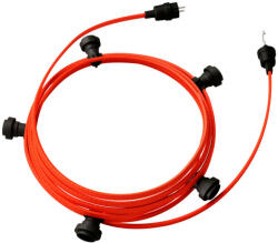 Creative-Cables Használatra kész 7, 5 m-es Lumet szállámpa készlettel 5 fekete lámpatartóval, akasztóval és csatlakozóval (CATE27N075CF15)