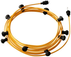 Creative-Cables Használatra kész, 12, 5 m-es Lumet szállámpa készlettel 10 fekete lámpatartóval, akasztóval és csatlakozóval (CATE27N125CM05)