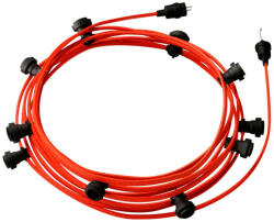Creative-Cables Használatra kész, 12, 5 m-es Lumet szállámpa készlettel 10 fekete lámpatartóval, akasztóval és csatlakozóval (CATE27N125CF15)