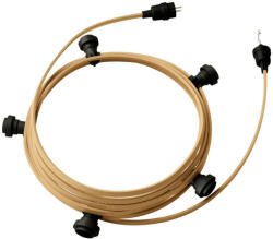 Creative-Cables Használatra kész 7, 5 m-es Lumet szállámpa készlettel 5 fekete lámpatartóval, akasztóval és csatlakozóval (CATE27N075CN06)
