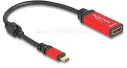 Delock USB Type-C - HDMI adapter (DP Alt Mode) 8K 60 Hz-hez HDR funkcióval piros (DL60053) (DL60053)
